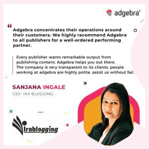 Ira Blogging Testimonial (Sanjana Ingale)